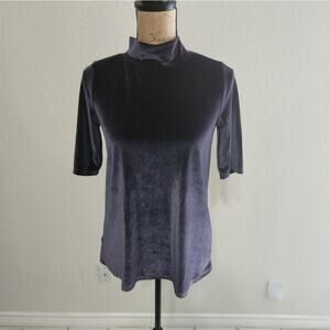 LOFT velvet mock turtleneck‎ shirt size XS